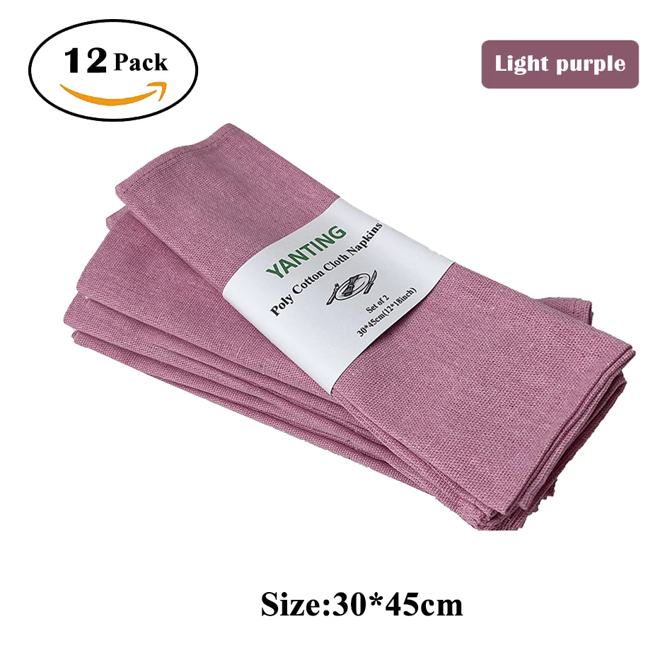 Set Of 6 30X45CM Polyester Cloth Napkins Reusable Table Placemat For Wedding Party Home Dining table Decoration Washable
Set Of 6 30X45CM Polyester Cloth Napkins Reusable Table Placemat For Wedding Party Home Dining table Decoration Washable