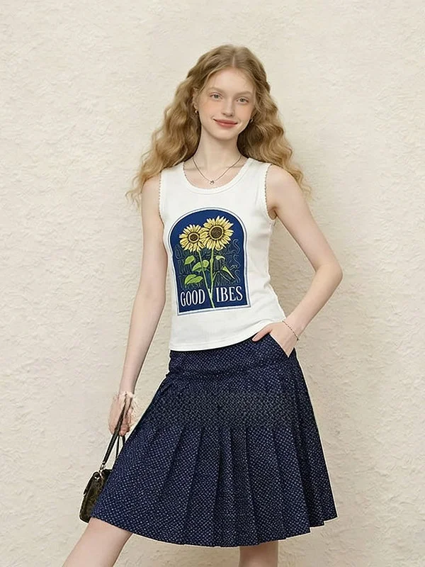 ZhuoZhi Artistic Sunflower Print Vest Women's Summer Loose Sleeveless Top Casual H-Shape Breathable Comfortable Polyester
ZhuoZhi Artistic Sunflower Print Vest Women's Summer Loose Sleeveless Top Casual H-Shape Breathable Comfortable Polyester