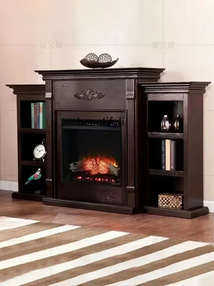 Solid Wood Combination Fireplace Curio Cabinet Light Luxury Hallway Background Wall Living Room Storage Cabi'net
Solid Wood Combination Fireplace Curio Cabinet Light Luxury Hallway Background Wall Living Room Storage Cabi'net