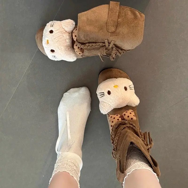 Sweet Lovely Doll Hello Kitty Pendant Kawaii Sanrio Fashion Boot 2025 Autumn Winter Cute Cartoon Cotton Slippers Shoes Gifts
Sweet Lovely Doll Hello Kitty Pendant Kawaii Sanrio Fashion Boot 2025 Autumn Winter Cute Cartoon Cotton Slippers Shoes Gifts