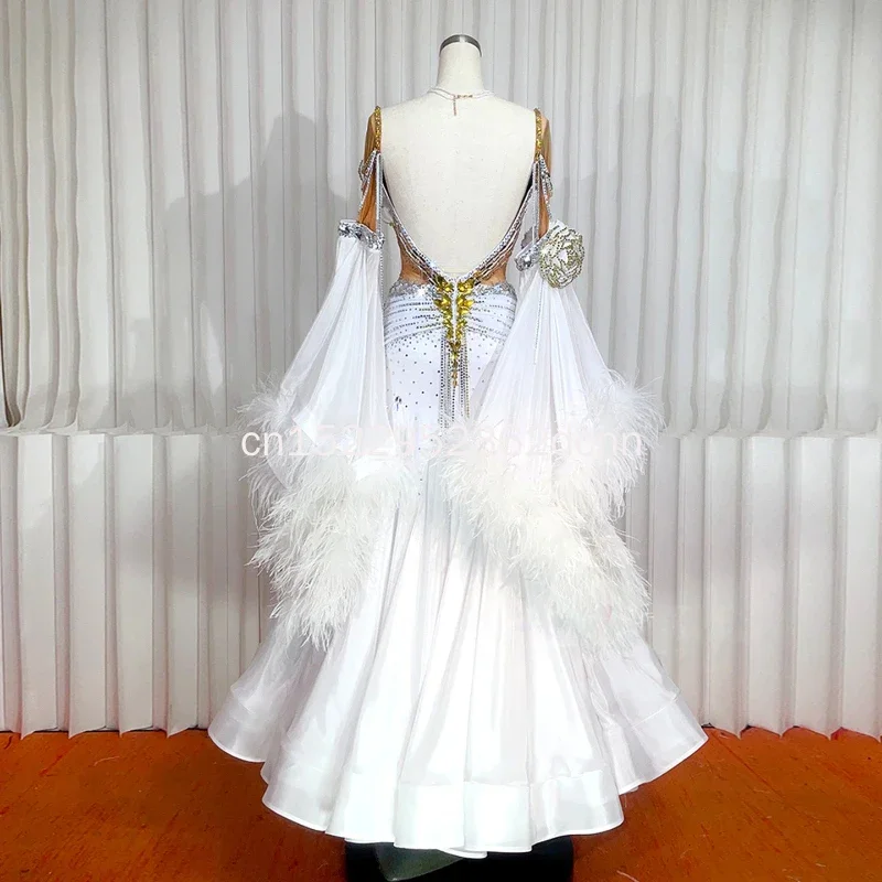 Ballroom Dress Standard Dance Dress Ballroom Dress for Competition Modern Dance White Customiation
Ballroom Dress Standard Dance Dress Ballroom Dress for Competition Modern Dance White Customiation