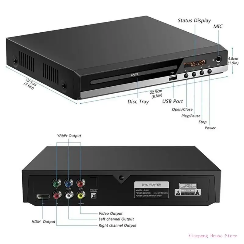 Functional DVDs Player for TV 1080P Upscaling and Easy Navigation for Dorm Room 77JC
Functional DVDs Player for TV 1080P Upscaling and Easy Navigation for Dorm Room 77JC