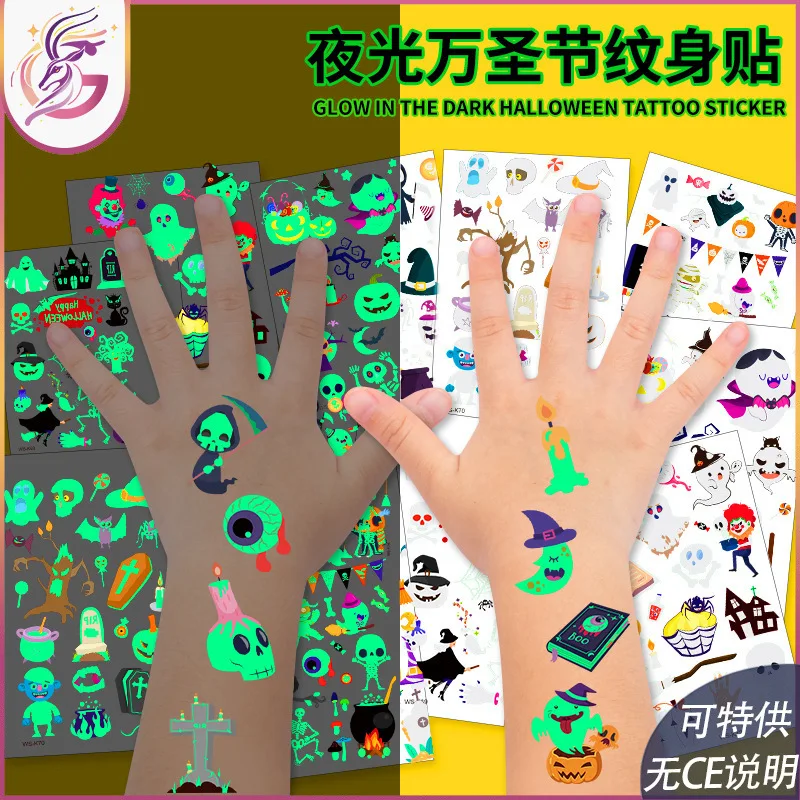 Halloween Tattoo Sticker Luminous Waterproof Sweat Lasting Luminous Green Luminous Children Cartoon Face Ins Tattoo Sticker
Halloween Tattoo Sticker Luminous Waterproof Sweat Lasting Luminous Green Luminous Children Cartoon Face Ins Tattoo Sticker