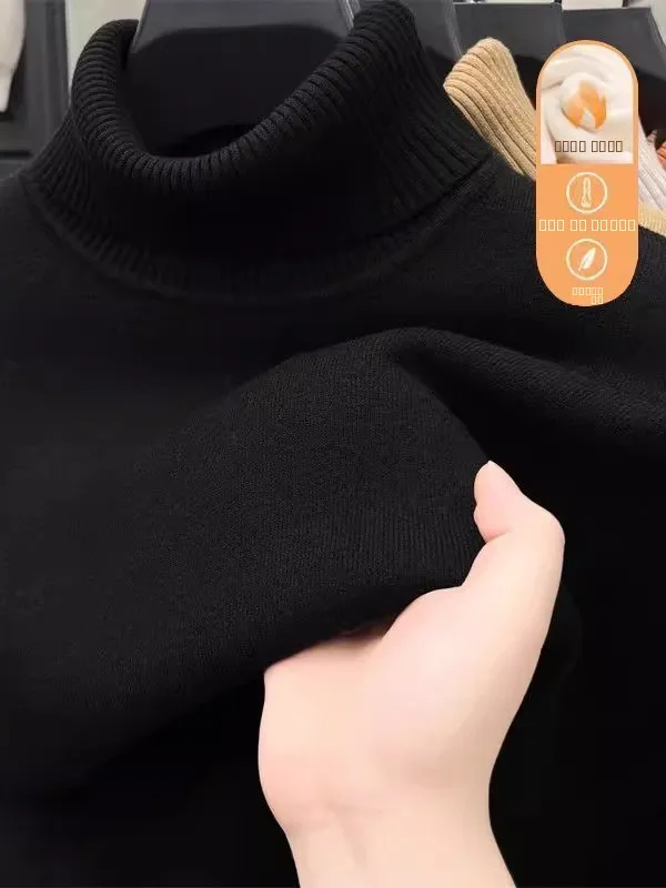 Men's High Collar Fce Lined Knitted Sweater Thi Warm Base irt Casual Long Sve Top for Autumn Winter
Men's High Collar Fce Lined Knitted Sweater Thi Warm Base irt Casual Long Sve Top for Autumn Winter