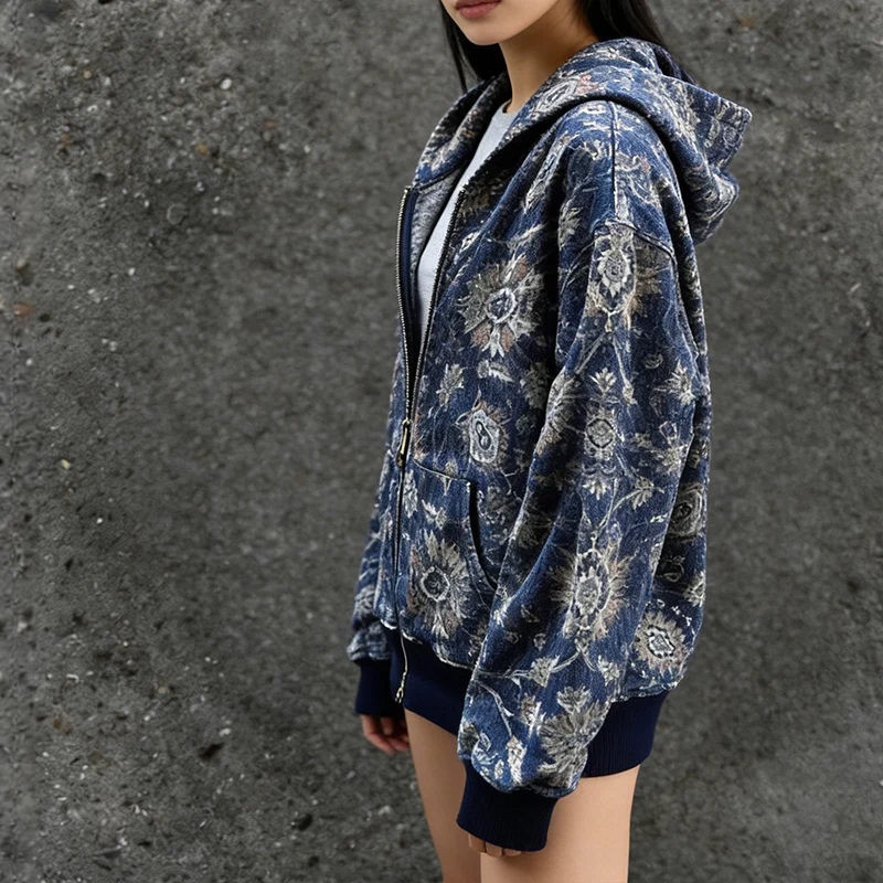 Autumn Winter INS Floral High Street Cool Trend Loose Joker Hoodies Y2K American Fashion Harajuku Long Sleeve Zipper Sports Coat
Autumn Winter INS Floral High Street Cool Trend Loose Joker Hoodies Y2K American Fashion Harajuku Long Sleeve Zipper Sports Coat