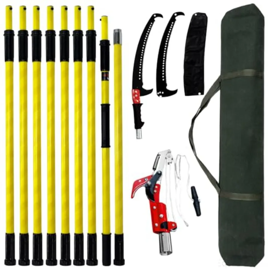 Pole Saws for Tree Trimming 7.3-30FT Tree Saw with Adjustable Length Tree Trimmers Long Handle Pruner for Pruning Palms and Bra
Pole Saws for Tree Trimming 7.3-30FT Tree Saw with Adjustable Length Tree Trimmers Long Handle Pruner for Pruning Palms and Bra