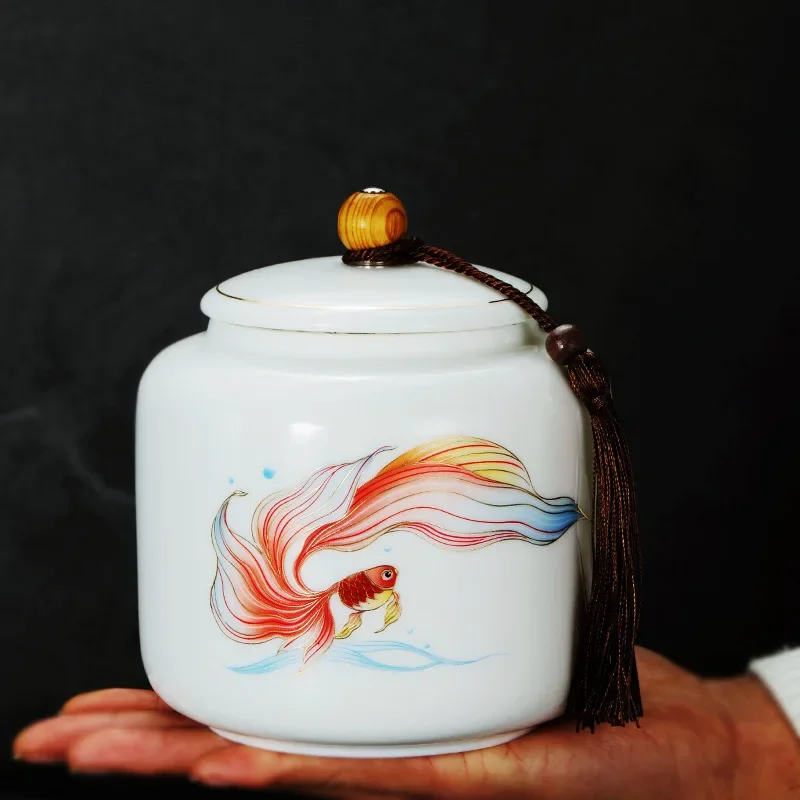 High-grade Ceramic Storage Jar Beans Sealed Bottle Decoration
High-grade Ceramic Storage Jar Beans Sealed Bottle Decoration