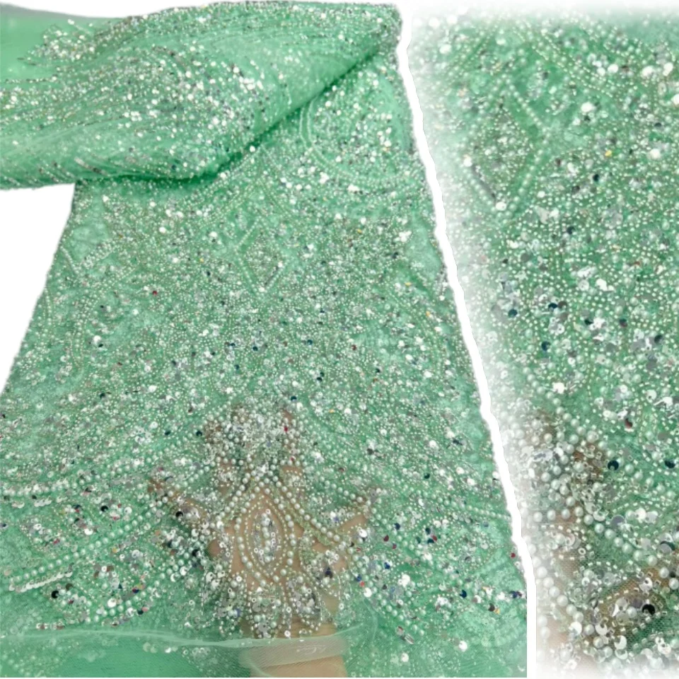 New Latest High End French Beaded Lace Fabric 2026 African Sequins Embroidery Tulle Mesh Lace For Wedding Dress Sewing 2858
New Latest High End French Beaded Lace Fabric 2026 African Sequins Embroidery Tulle Mesh Lace For Wedding Dress Sewing 2858