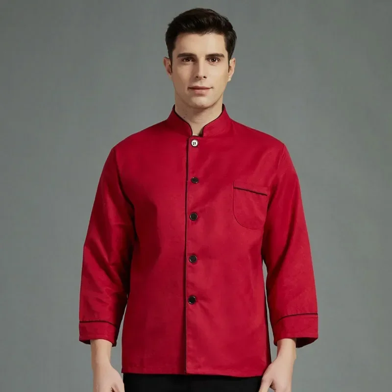 Long Sleeve/short Sleeve Chef's Jacket Overalls Bakery Uniform Unisex Chef's Uniform Solid Color Single-breasted Stand Collar
Long Sleeve/short Sleeve Chef's Jacket Overalls Bakery Uniform Unisex Chef's Uniform Solid Color Single-breasted Stand Collar