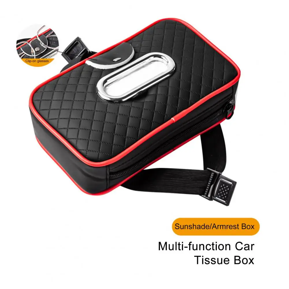 Waterproof Car Tissue Holder Universal Car Supplies Quilted Faux Leather Tissue Holder Glasses Clip with Capacity Waterproof
Waterproof Car Tissue Holder Universal Car Supplies Quilted Faux Leather Tissue Holder Glasses Clip with Capacity Waterproof