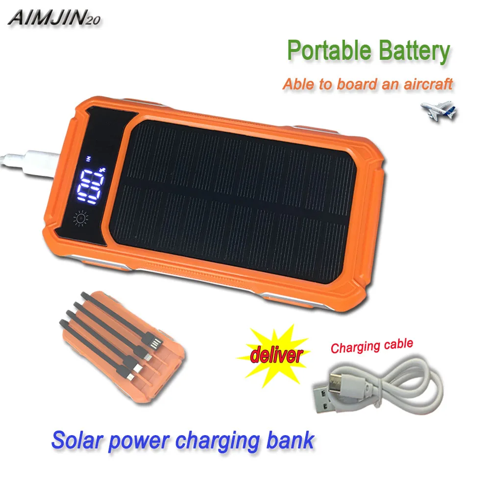 Portable Solar Power Bank 20000mAh External Battery Charger LED Light For All Smartphones
Portable Solar Power Bank 20000mAh External Battery Charger LED Light For All Smartphones