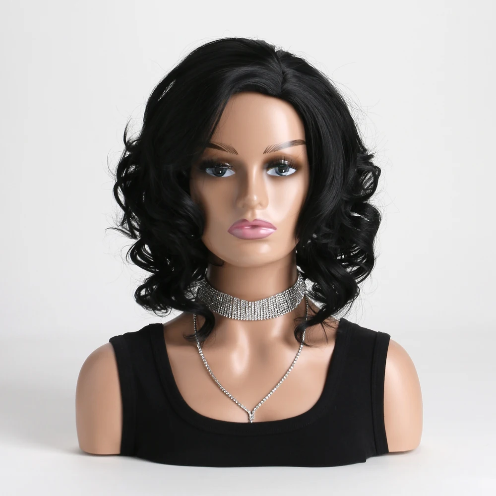 Black Wig Natural Wigs for Women Short curly Synthetic Wig Daily Party Heat Resistant Hair
Black Wig Natural Wigs for Women Short curly Synthetic Wig Daily Party Heat Resistant Hair