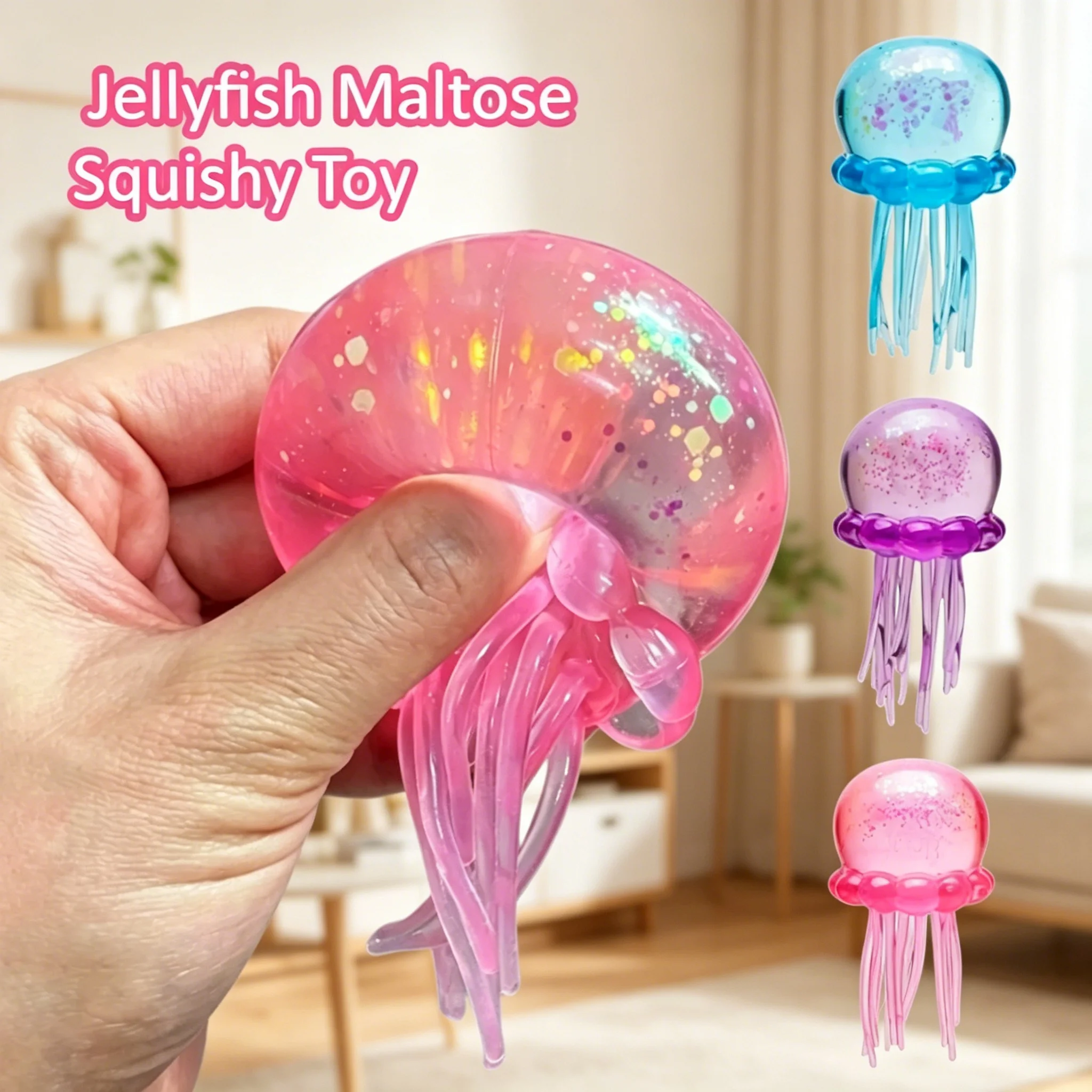 Jellyfish Maltose Squishy Fidget Toy Soft Pastel Colors Jelly Fish Modeling Tension Relief Relaxing Calming Sensory Plaything
Jellyfish Maltose Squishy Fidget Toy Soft Pastel Colors Jelly Fish Modeling Tension Relief Relaxing Calming Sensory Plaything