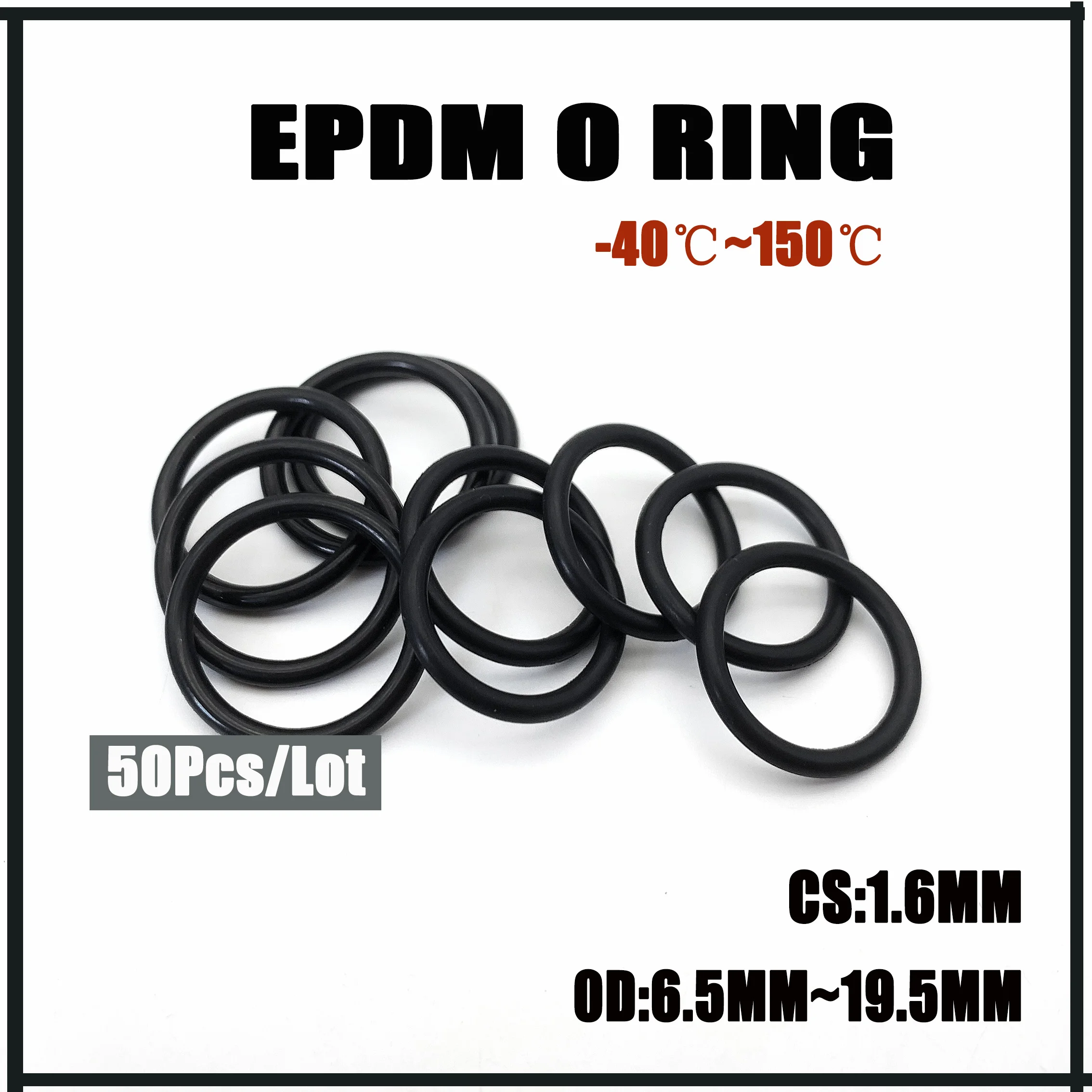 50 шт. уплотнительные кольца из EPDM CS 1,6 мм наружный диаметр 6,5 мм ~ 19,5 мм, кислото-щелочная стойкость, водостойкость, уплотнительное кольцо, устойчивость к трению, черная прокладка
50 шт. уплотнительные кольца из EPDM CS 1,6 мм наружный диаметр 6,5 мм ~ 19,5 мм, кислото-щелочная стойкость, водостойкость, уплотнительное кольцо, устойчивость к трению, черная прокладка