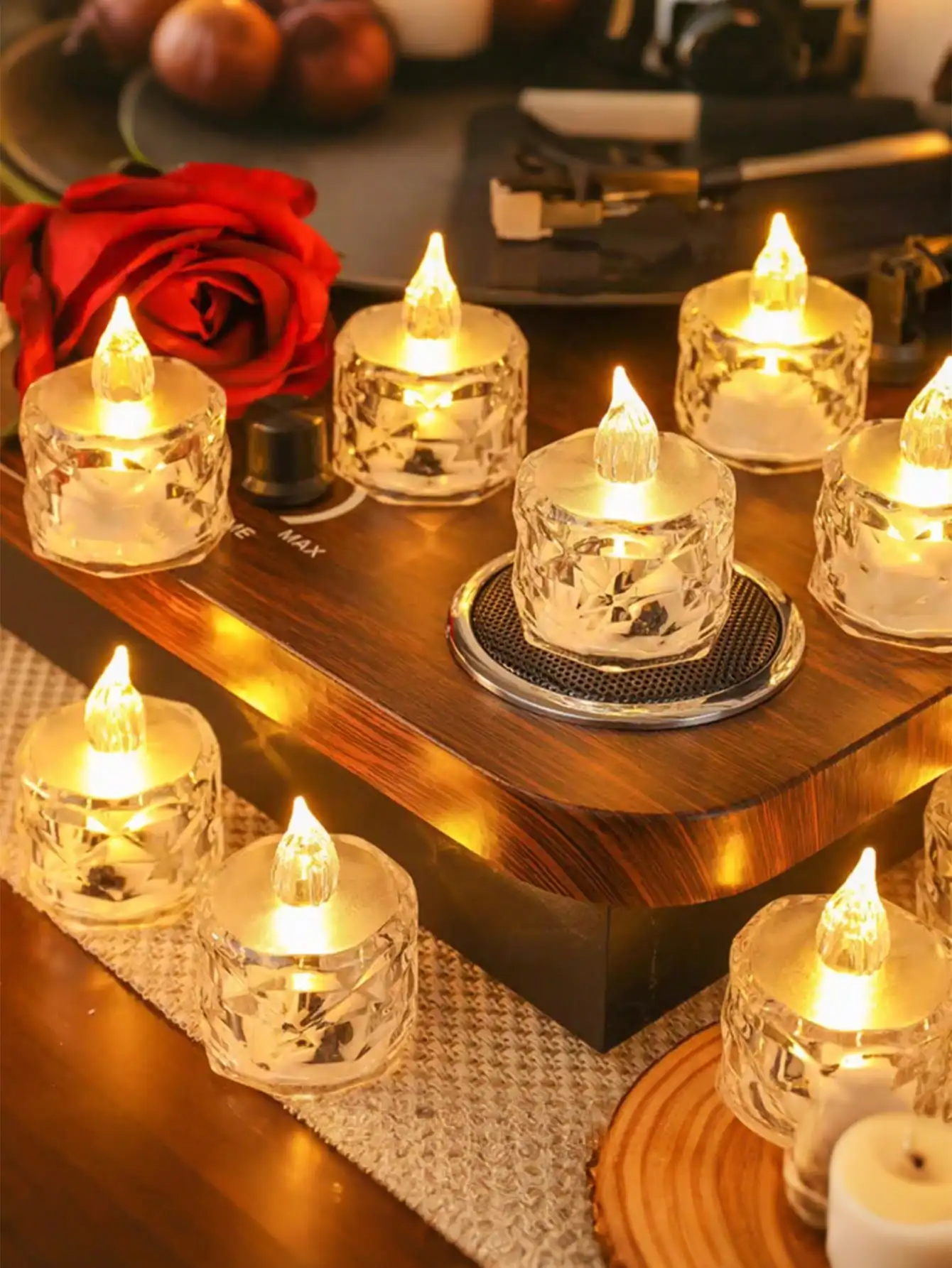 24/12/1pcs Flameless LED Tea Light Candles, Battery Operated, Suitable For Yoga/Home/Wedding Decor, Holiday Gifts And Romantic Atmosphere Decoration, Crystal Decorative Plastic Candles, Indoor Decor, Perfect For Christmas, Party, Outdoor, Dining Table, Ha
24/12/1pcs Flameless LED Tea Light Candles, Battery Operated, Suitable For Yoga/Home/Wedding Decor, Holiday Gifts And Romantic Atmosphere Decoration, Crystal Decorative Plastic Candles, Indoor Decor, Perfect For Christmas, Party, Outdoor, Dining Table, Ha