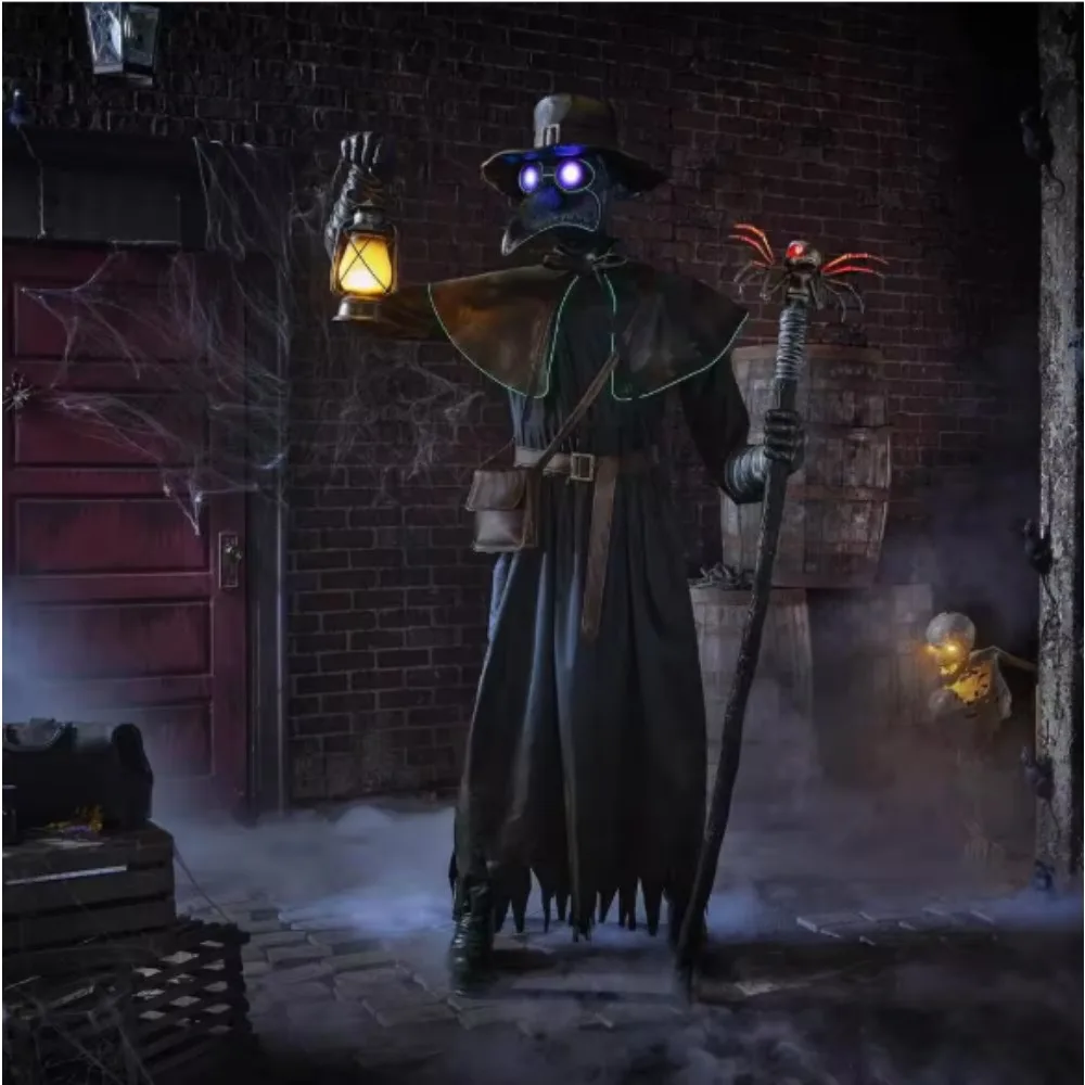 LED Plague Doctor,Gruesome Grounds,Battery Operated Poseable Animatronic Skeleton Groom with Red LED Eyes Halloween Prop
LED Plague Doctor,Gruesome Grounds,Battery Operated Poseable Animatronic Skeleton Groom with Red LED Eyes Halloween Prop