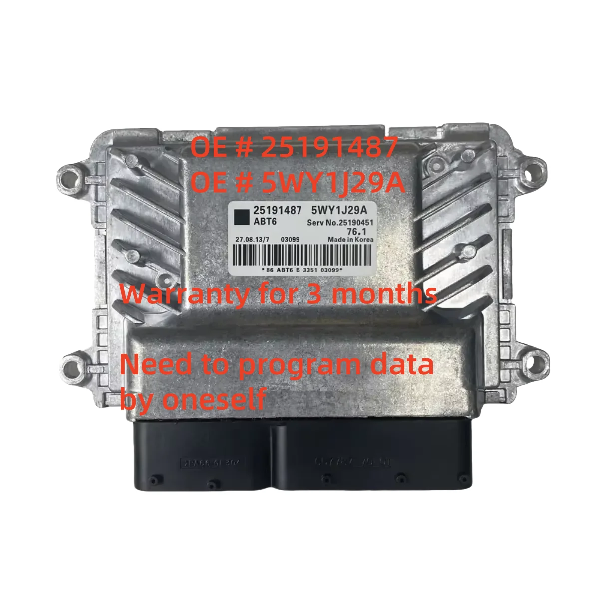 High quality 25191487 5WY1J29A Engine Computer Board ECU For Chevrolet
High quality 25191487 5WY1J29A Engine Computer Board ECU For Chevrolet