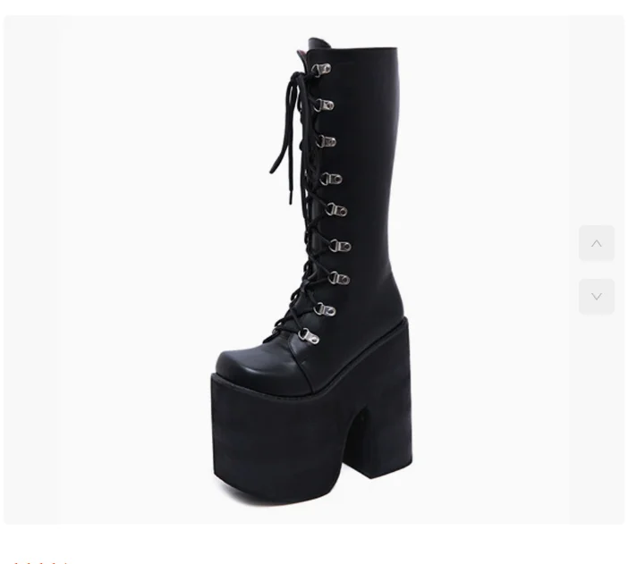 Sexy Women's Classic Boots Side Classic Platform Boots Knee High Motorcycle Boots Black Winter Autumn Lace Up Long Boots
Sexy Women's Classic Boots Side Classic Platform Boots Knee High Motorcycle Boots Black Winter Autumn Lace Up Long Boots