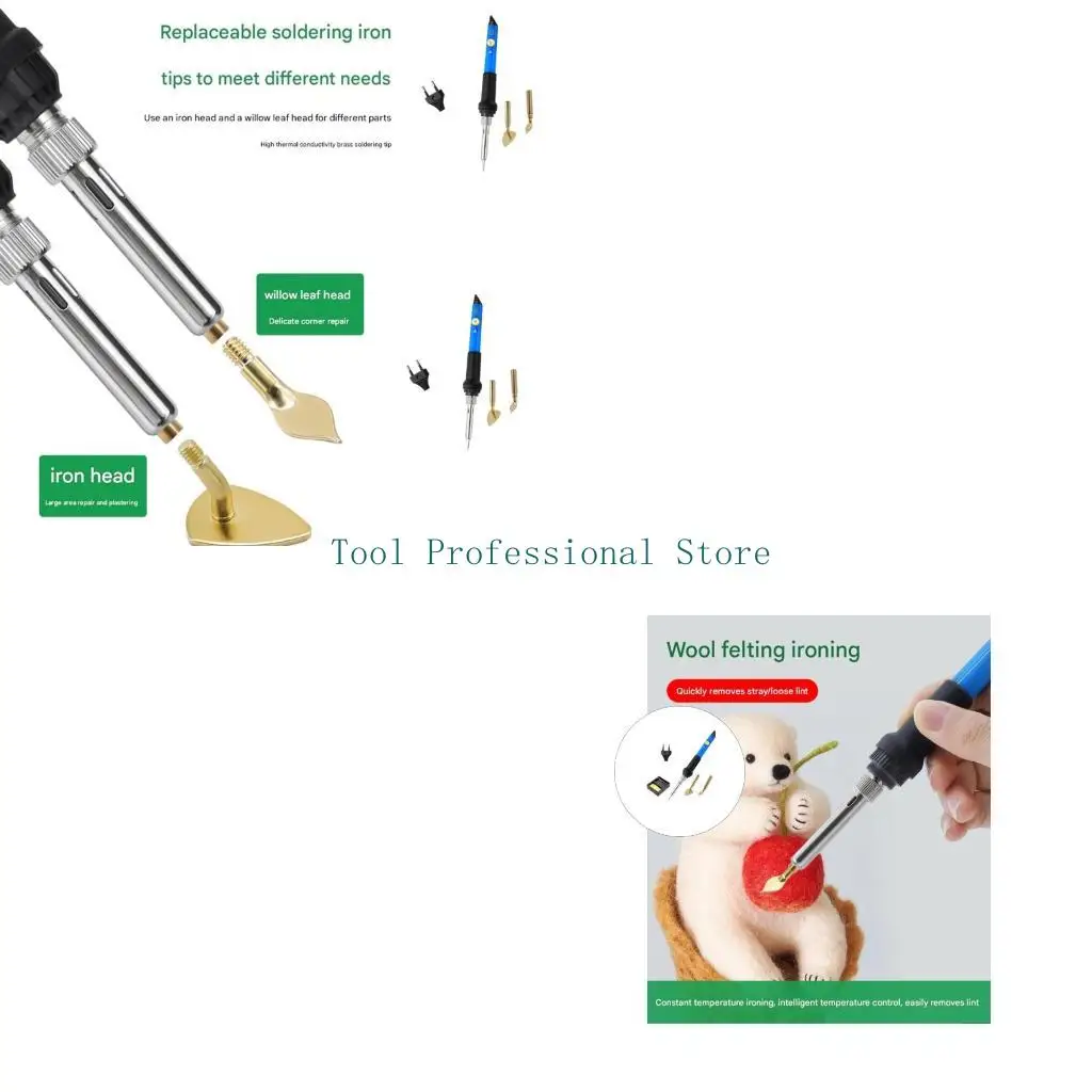 57QF 60W Variable Temp Soldering Iron Set With Copper Tip For DIY Projects
57QF 60W Variable Temp Soldering Iron Set With Copper Tip For DIY Projects