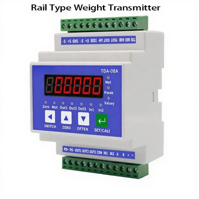 Модуль усилителя веса на DIN-рейку TDA08A с интерфейсами RS232/RS485 и MODBUS RTU
Модуль усилителя веса на DIN-рейку TDA08A с интерфейсами RS232/RS485 и MODBUS RTU