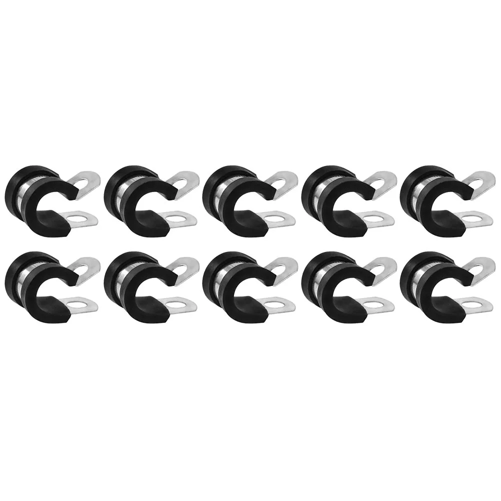 10 Pcs Stainless Steel Rubber Hose Clamp Cable Wire Holders Pipe Fixing Cords Management Repair Hardware
10 Pcs Stainless Steel Rubber Hose Clamp Cable Wire Holders Pipe Fixing Cords Management Repair Hardware