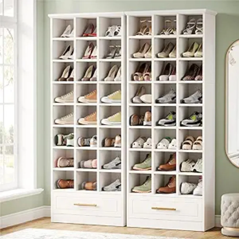 Shoe Storage Cabinet with 24 Cubbies and Drawer 71-Inch Tall Wooden Shoe Rack Freestanding Shoes Storage Cabinet
Shoe Storage Cabinet with 24 Cubbies and Drawer 71-Inch Tall Wooden Shoe Rack Freestanding Shoes Storage Cabinet