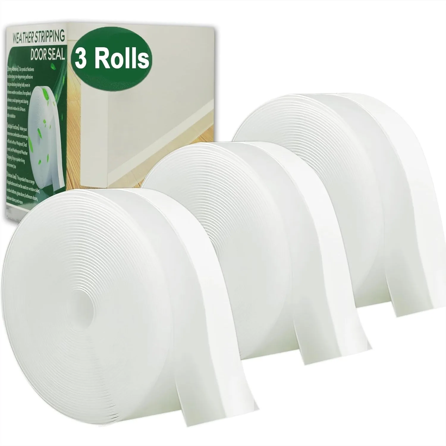 49ft Weather Stripping Door Seal, Silicone Draft Seal Tape for Windows, Under Door Draft Stopper 3 Rolls
49ft Weather Stripping Door Seal, Silicone Draft Seal Tape for Windows, Under Door Draft Stopper 3 Rolls