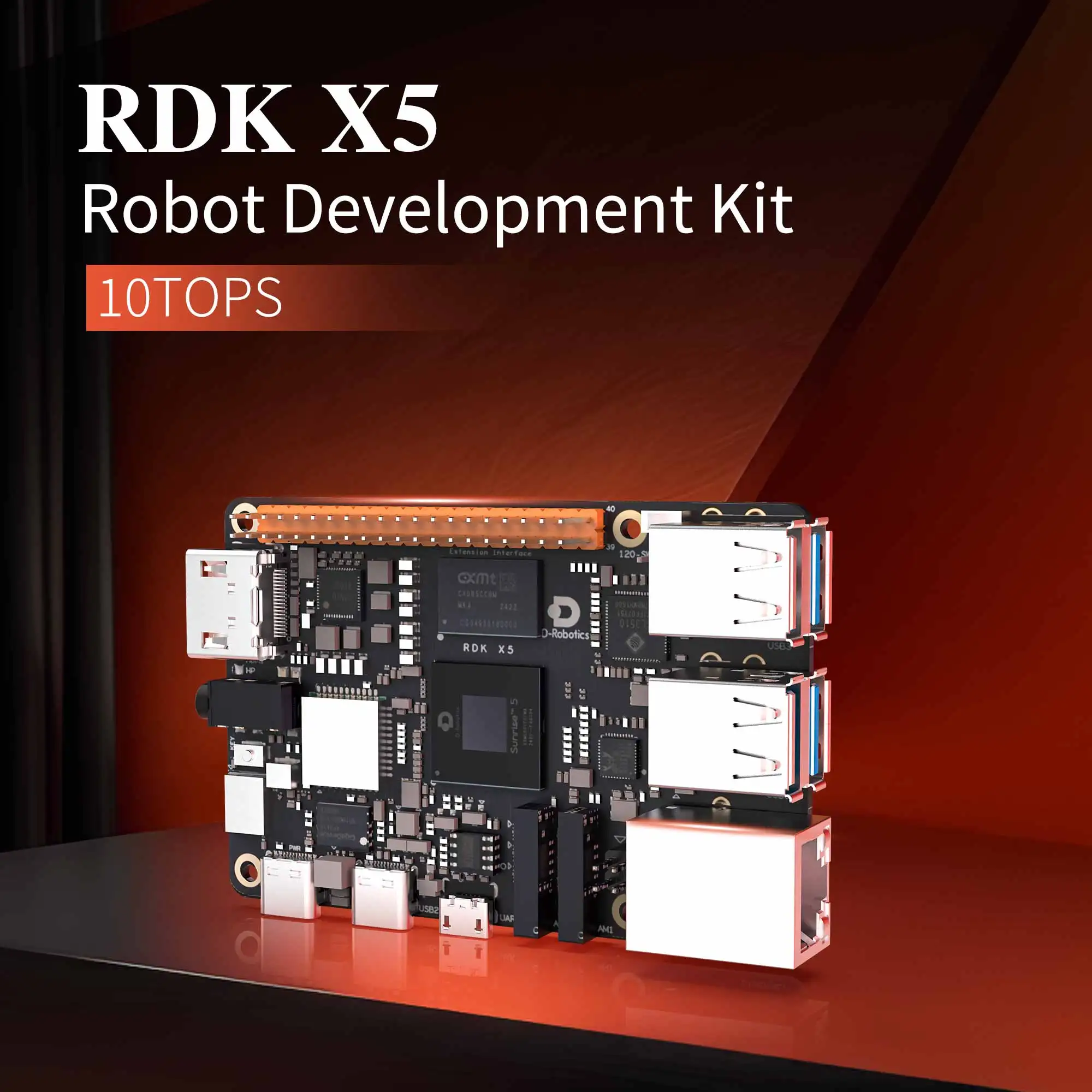 D-Robotics RDK X5 Robot Development Kit 4GB 8GB RAM AI Large Model with Sunrise 5 Chip 10TOPS Computing for Electronic Projects
D-Robotics RDK X5 Robot Development Kit 4GB 8GB RAM AI Large Model with Sunrise 5 Chip 10TOPS Computing for Electronic Projects