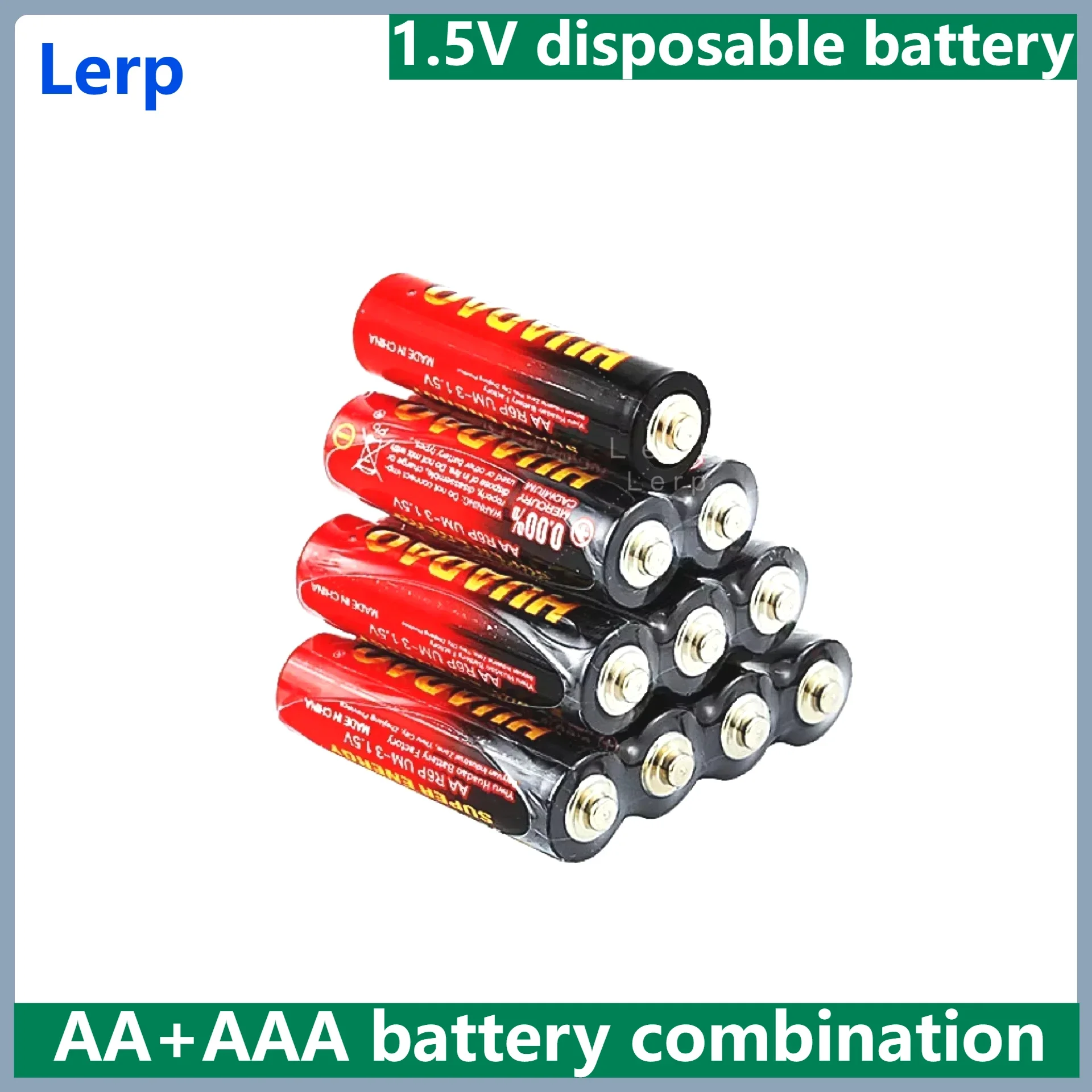 AAA1.5V+AA1.5V disposable battery combination, mercury free nickel hydrogen battery, No. 5 battery, No. 7 batterylerp
AAA1.5V+AA1.5V disposable battery combination, mercury free nickel hydrogen battery, No. 5 battery, No. 7 batterylerp