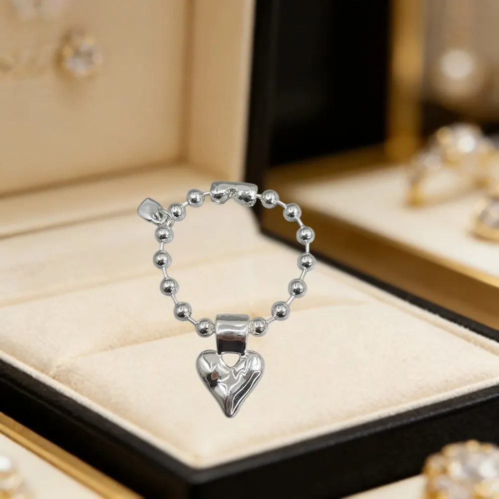 2026 Summer Cute Spicy Girl Wind Gold Silver Heart shaped Round Bead Bracelet Jewelry Accessories Date Gift
2026 Summer Cute Spicy Girl Wind Gold Silver Heart shaped Round Bead Bracelet Jewelry Accessories Date Gift