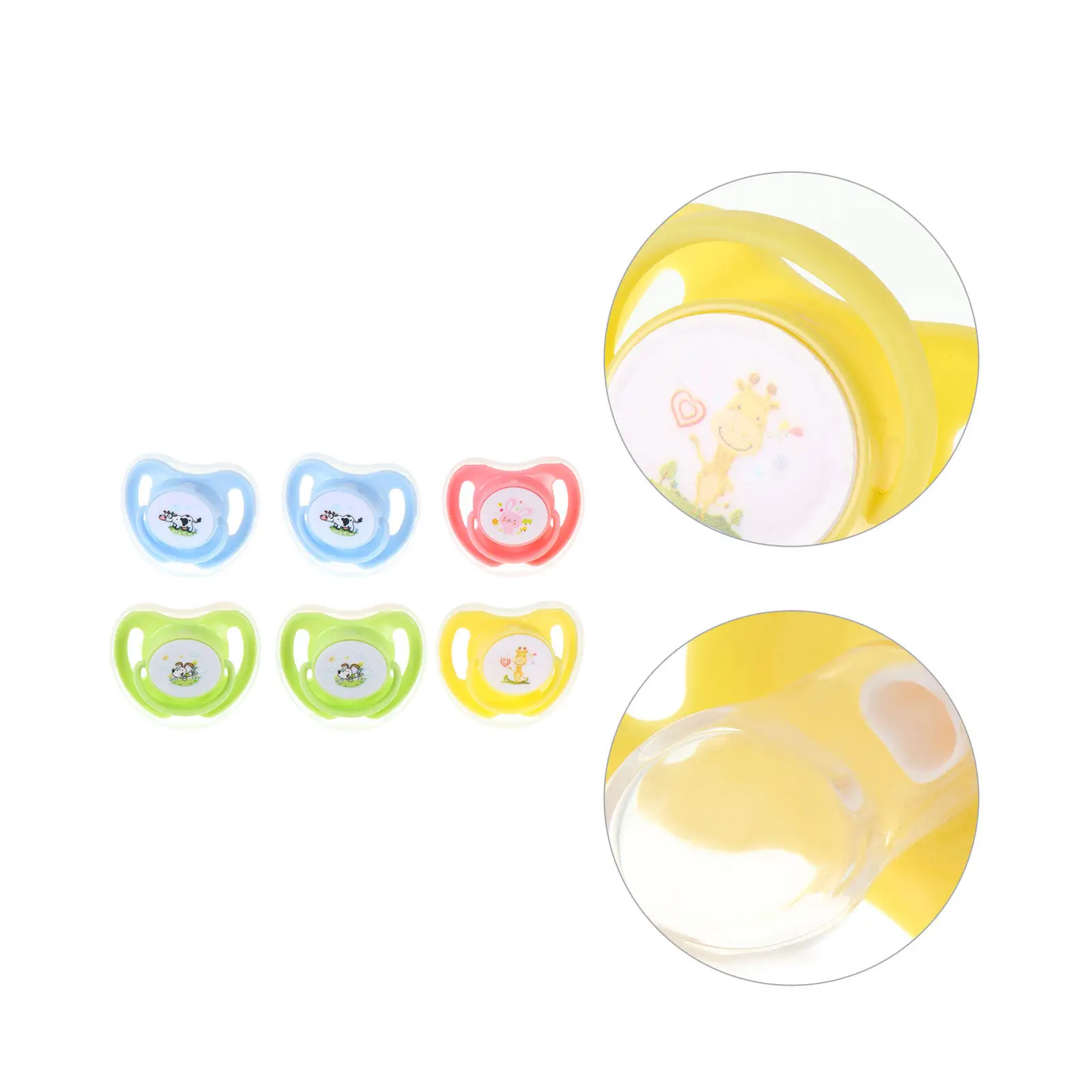 6 Pcs Easy to Clean Pacifiers Baby Teether Toy Chew Comfortable Silicone Cartoon Teething
6 Pcs Easy to Clean Pacifiers Baby Teether Toy Chew Comfortable Silicone Cartoon Teething