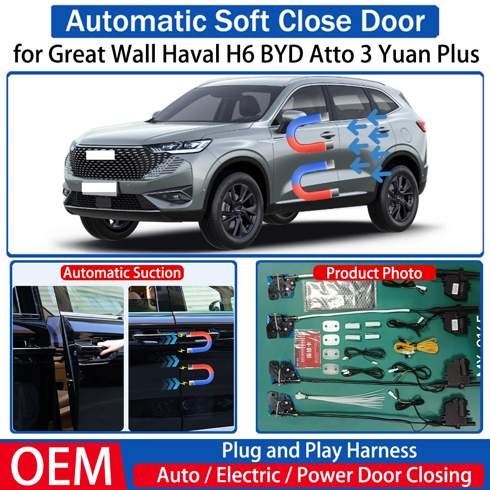 for Great Wall Haval H6 BYD Atto 3 Yuan Plus 2020-2025 Car Automatic Soft Close Door Electric Suction Auto Power Closing System
for Great Wall Haval H6 BYD Atto 3 Yuan Plus 2020-2025 Car Automatic Soft Close Door Electric Suction Auto Power Closing System