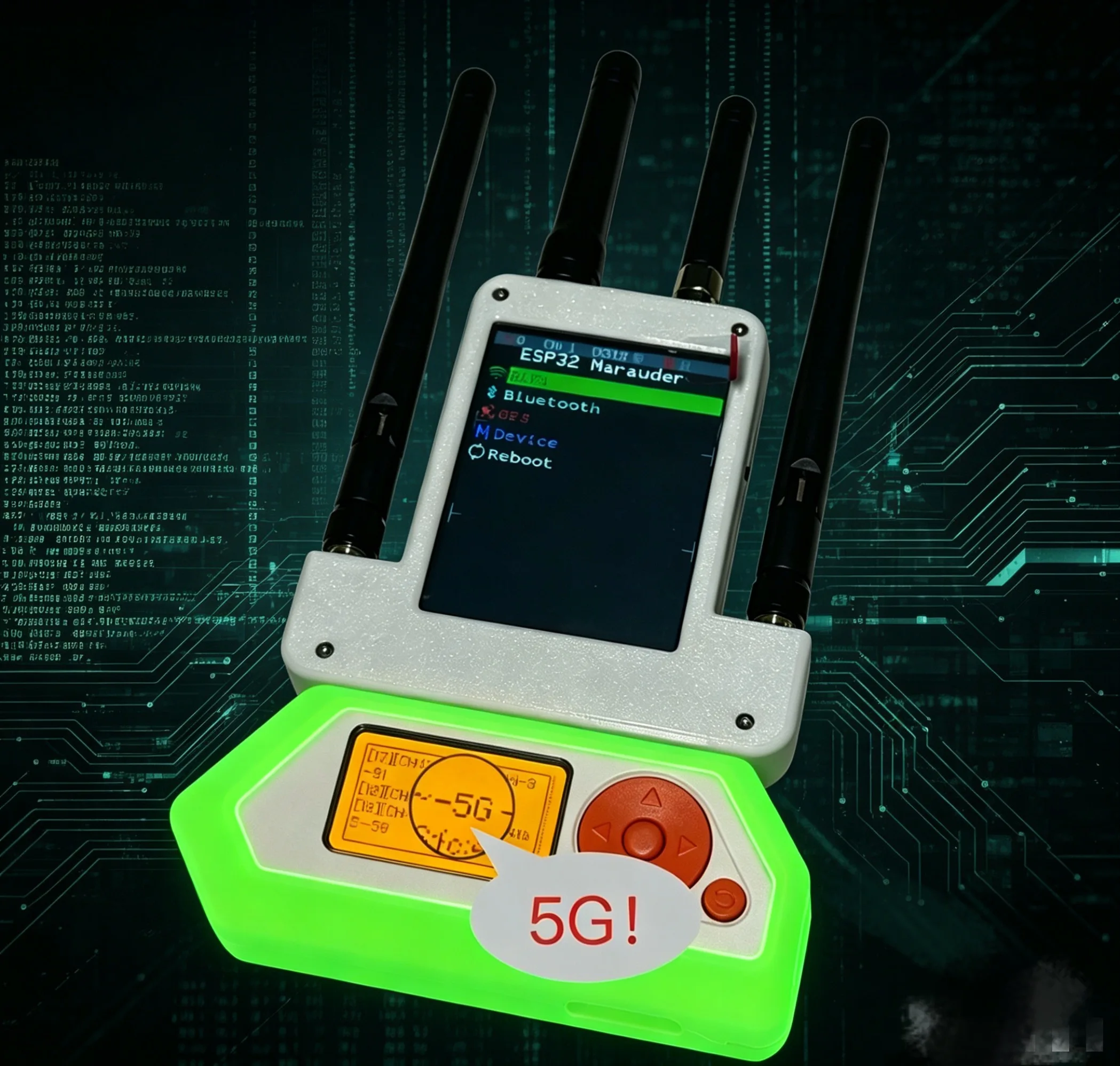 4 En 1 ESP32-C5 5G WiFi CC1101 433MHz Pantalla 2.8 Pulgadas Flipper Zero
4 En 1 ESP32-C5 5G WiFi CC1101 433MHz Pantalla 2.8 Pulgadas Flipper Zero