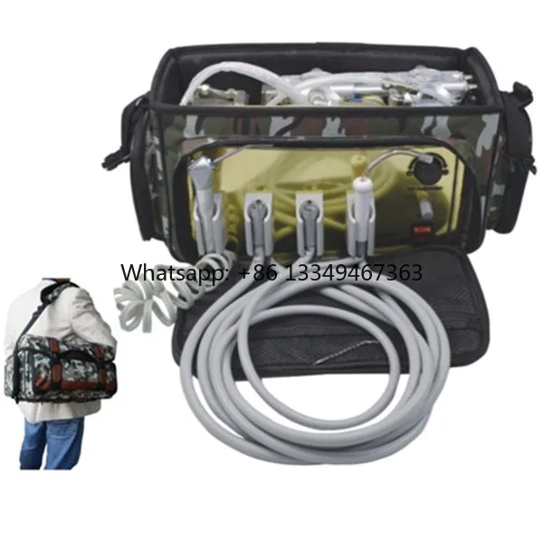 Portable Dental air Turbine Unit with Travel Bag Built-in Air Compressor for Soldier Use Mobile Dental Business
Portable Dental air Turbine Unit with Travel Bag Built-in Air Compressor for Soldier Use Mobile Dental Business