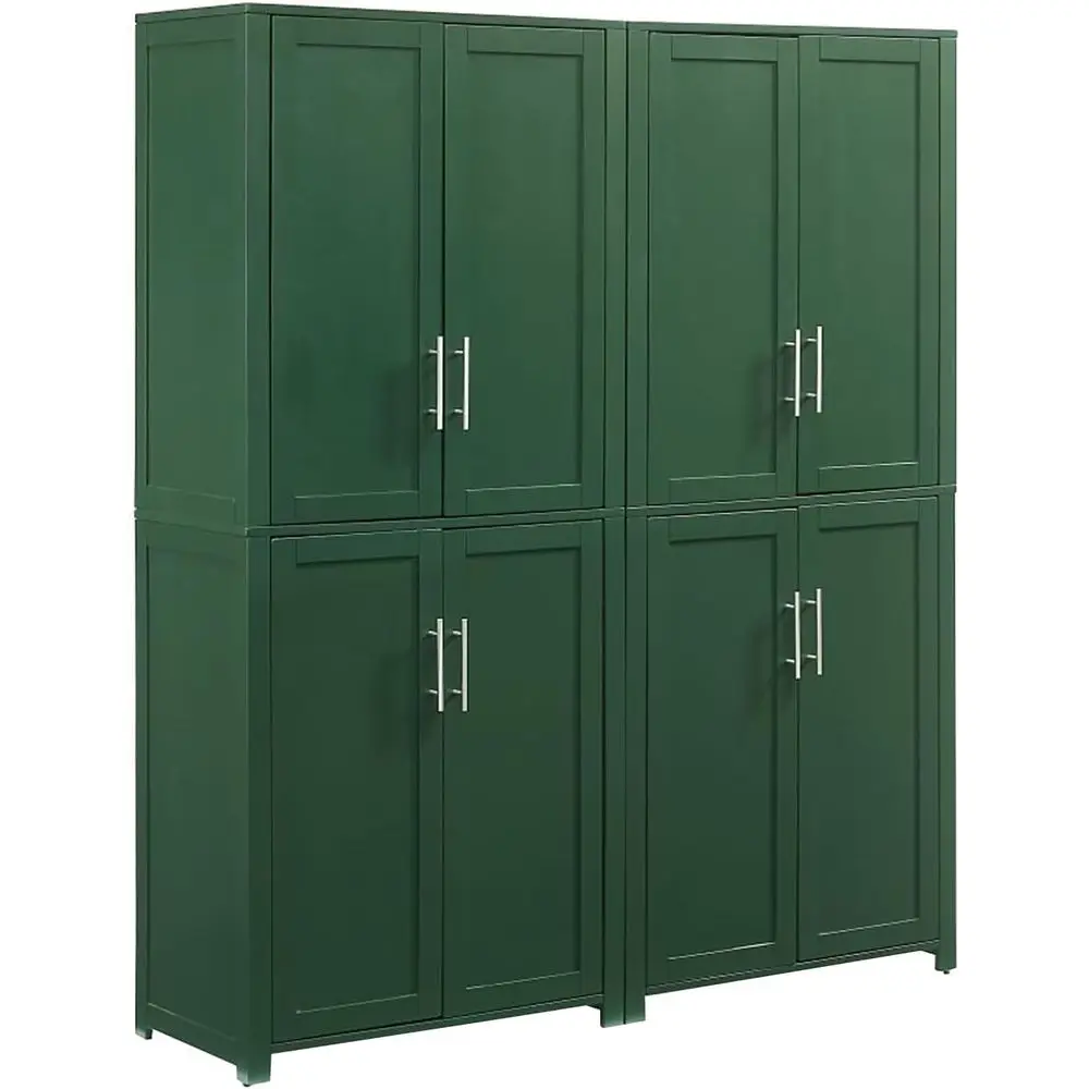 2-Piece Pantry Storage Cabinet Set with Shelves, Suitable for Kitchen, Dining, or Laundry, Hunter Green
2-Piece Pantry Storage Cabinet Set with Shelves, Suitable for Kitchen, Dining, or Laundry, Hunter Green