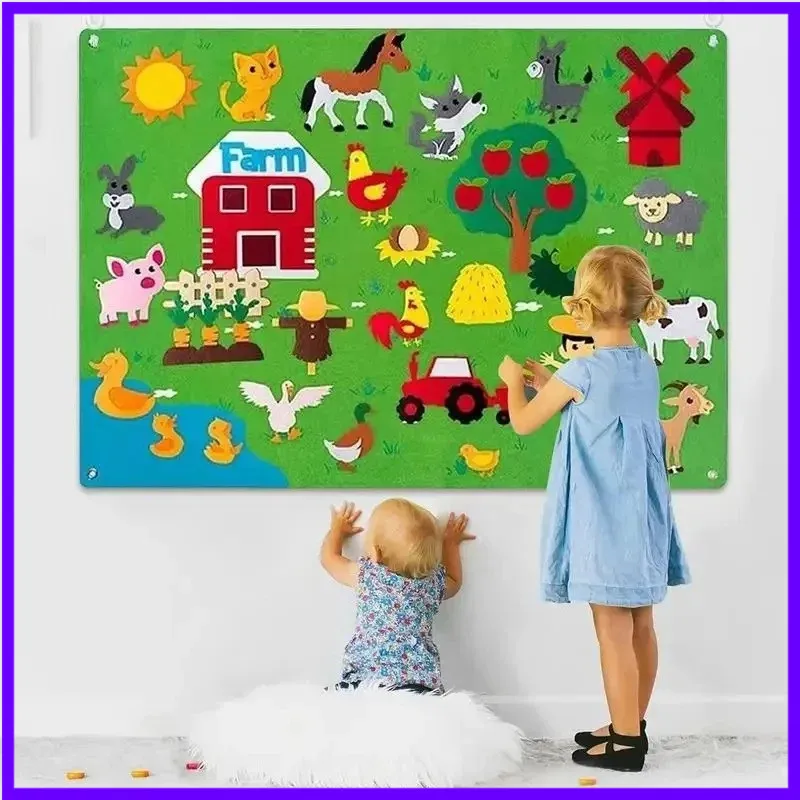 Children Montessori Farm Animals Felt Story Board Set Toy Early Learning Play Game Farm Storytelling for Boys Girls
Children Montessori Farm Animals Felt Story Board Set Toy Early Learning Play Game Farm Storytelling for Boys Girls
