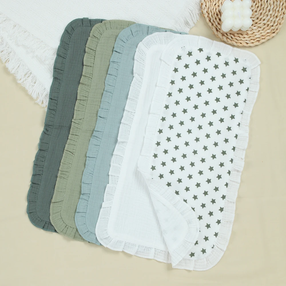 Набор из 5 милых детских салфеток для отрыжки для девочек и мальчиков, мягкие хлопковые салфетки для младенцев, товары первой необходимости для малышей, супервпитывающие (с рюшами)
Набор из 5 милых детских салфеток для отрыжки для девочек и мальчиков, мягкие хлопковые салфетки для младенцев, товары первой необходимости для малышей, супервпитывающие (с рюшами)