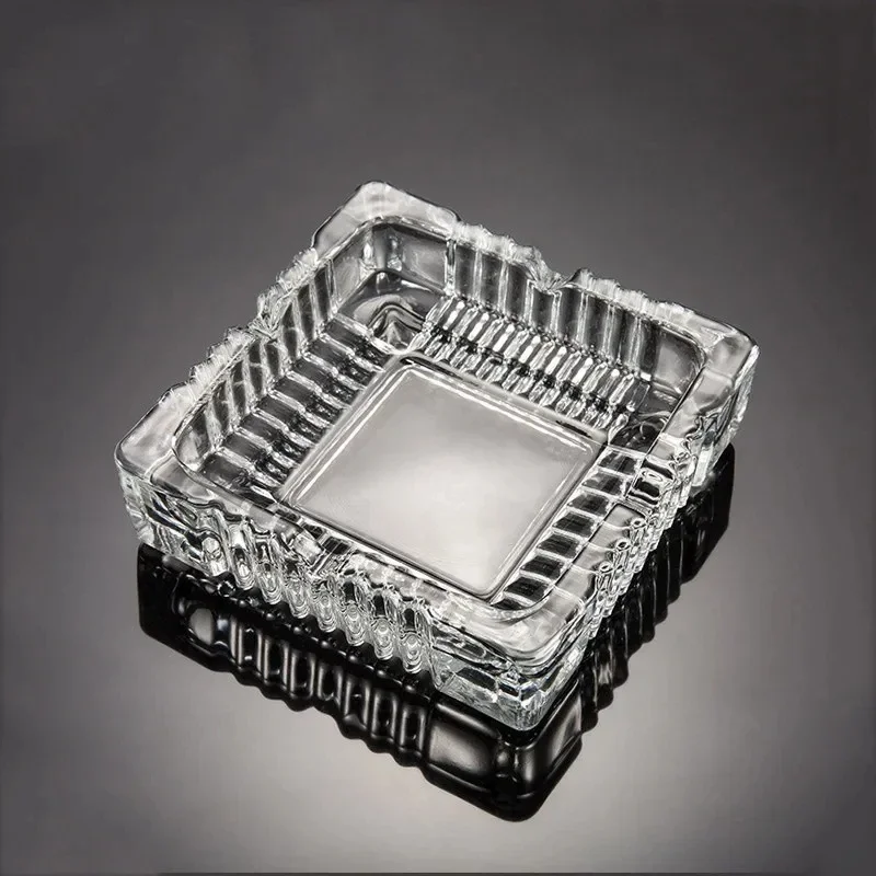 Crystal Clear Four Square Glass Ashtray, Modern and Elegant for Smoking Lovers Household Living Room And Office Supplies
Crystal Clear Four Square Glass Ashtray, Modern and Elegant for Smoking Lovers Household Living Room And Office Supplies
