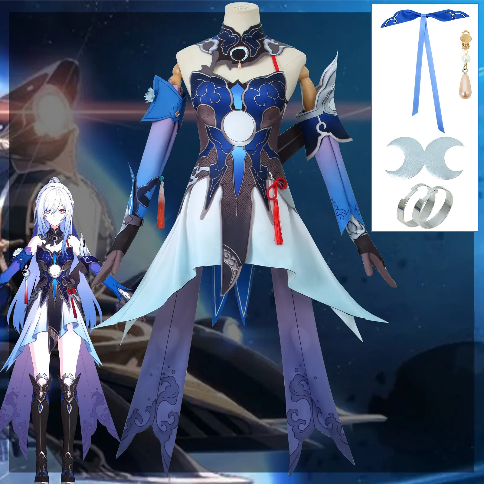 Collapse, Star Dome Railway, Mirror Stream Cos Uniform Cosplay Animation Game Women's Clothing Full Set Of Ancient Chinese Cos
Collapse, Star Dome Railway, Mirror Stream Cos Uniform Cosplay Animation Game Women's Clothing Full Set Of Ancient Chinese Cos