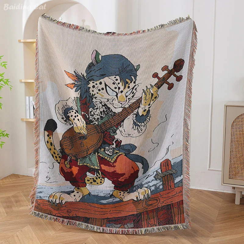 Guitar Tiger Woven Throw Blanket Fringe Abstract Art Wall Tapestry Outdoor Picnic Travel Beach Camping Home Decor Sofa Bedroom
Guitar Tiger Woven Throw Blanket Fringe Abstract Art Wall Tapestry Outdoor Picnic Travel Beach Camping Home Decor Sofa Bedroom