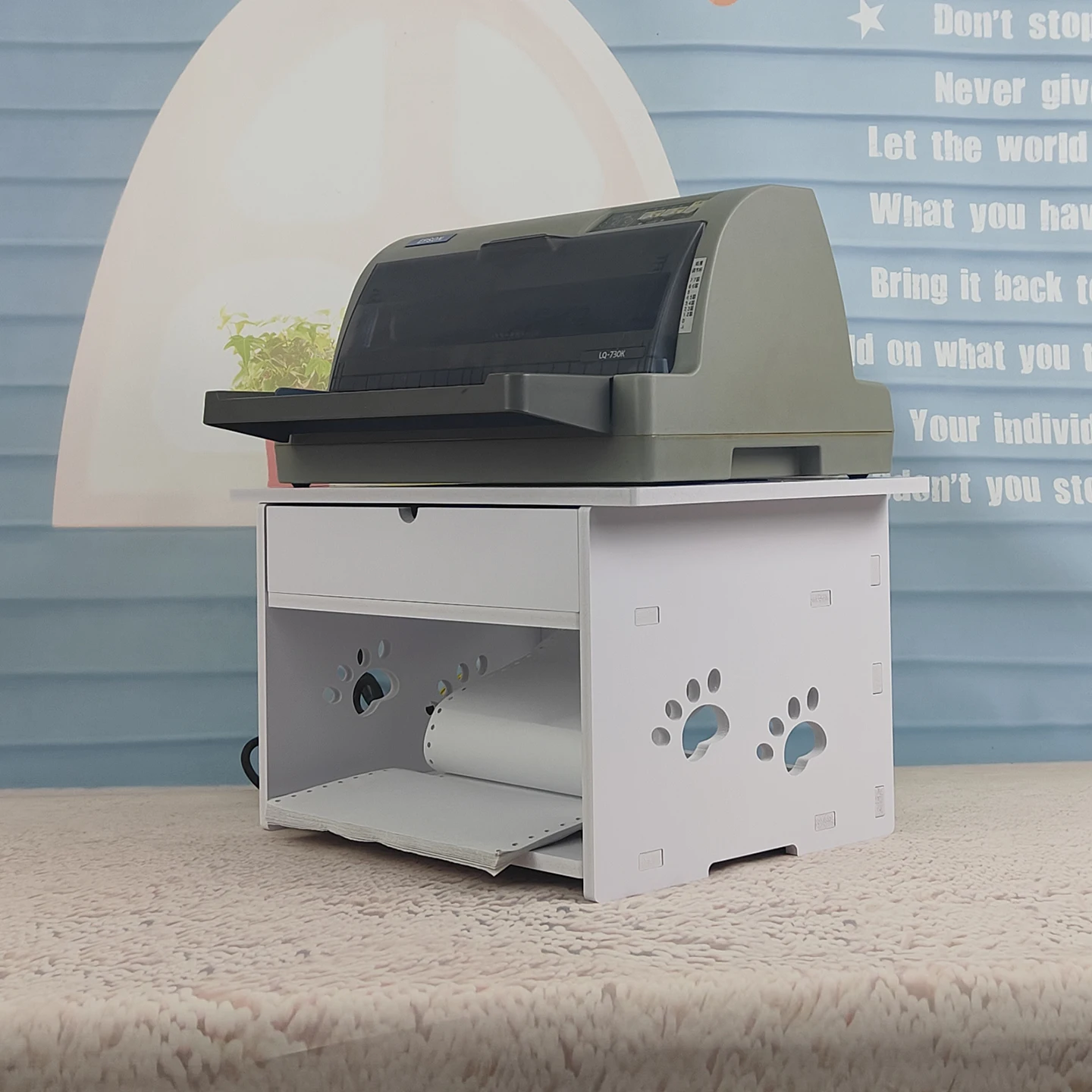 Eco-Friendly Desktop Printer Stand Small Double Layer Office Desk Copy hine Riser Organizer Storage elf Home Office Supp...