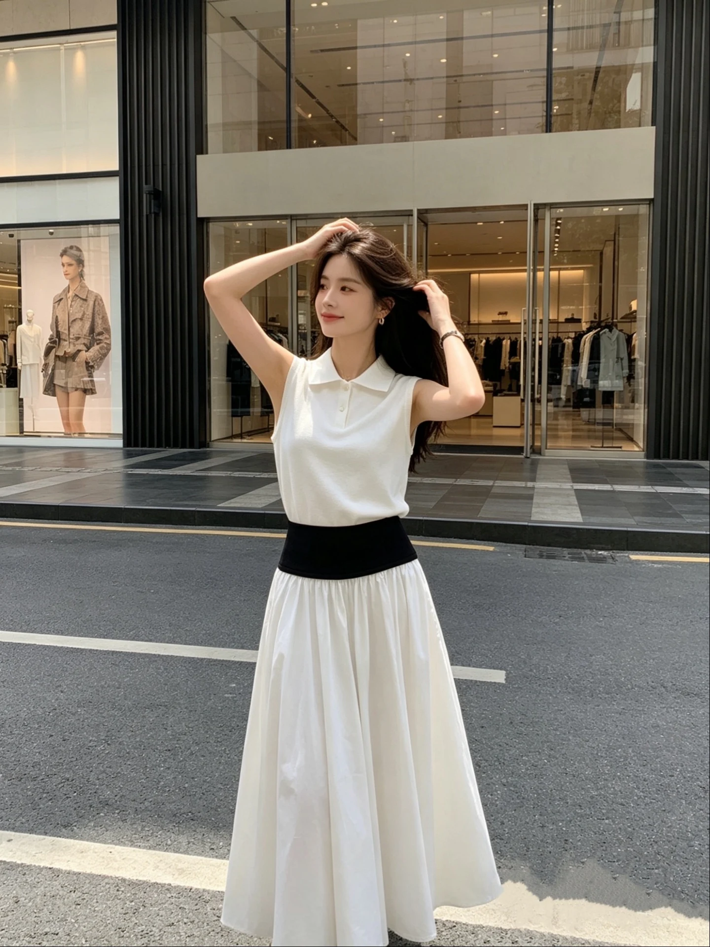Women Color Block Elastic High Waist Long Skirt Contrast Waistband Big Swing A Line Midi Skirt Casual Loose Pleated Umbrella Ski
Women Color Block Elastic High Waist Long Skirt Contrast Waistband Big Swing A Line Midi Skirt Casual Loose Pleated Umbrella Ski