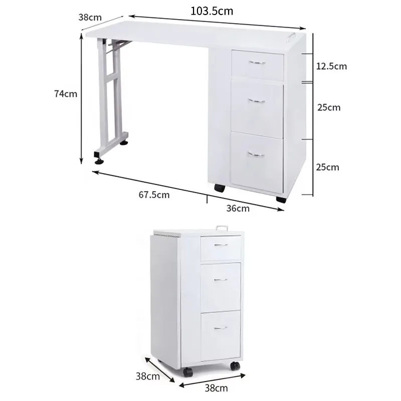 Складной передвижной белый простой маникюрный стол-станция для маникюра
Складной передвижной белый простой маникюрный стол-станция для маникюра