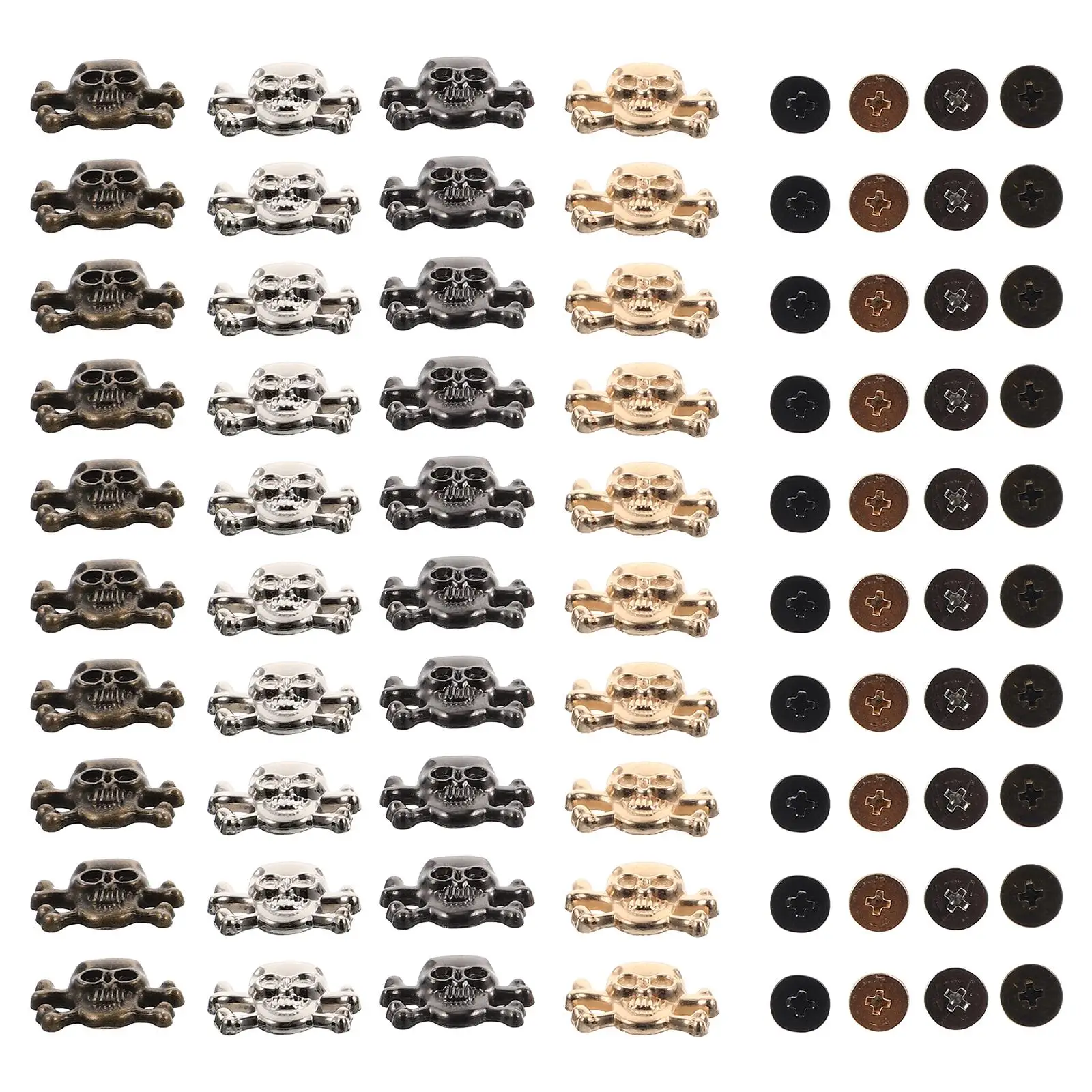 40 Sets Ghost Rivets Golden Silver Bronze Black 10 Each Crafting Skull Punk Metal Craft Rivets Clothing
40 Sets Ghost Rivets Golden Silver Bronze Black 10 Each Crafting Skull Punk Metal Craft Rivets Clothing