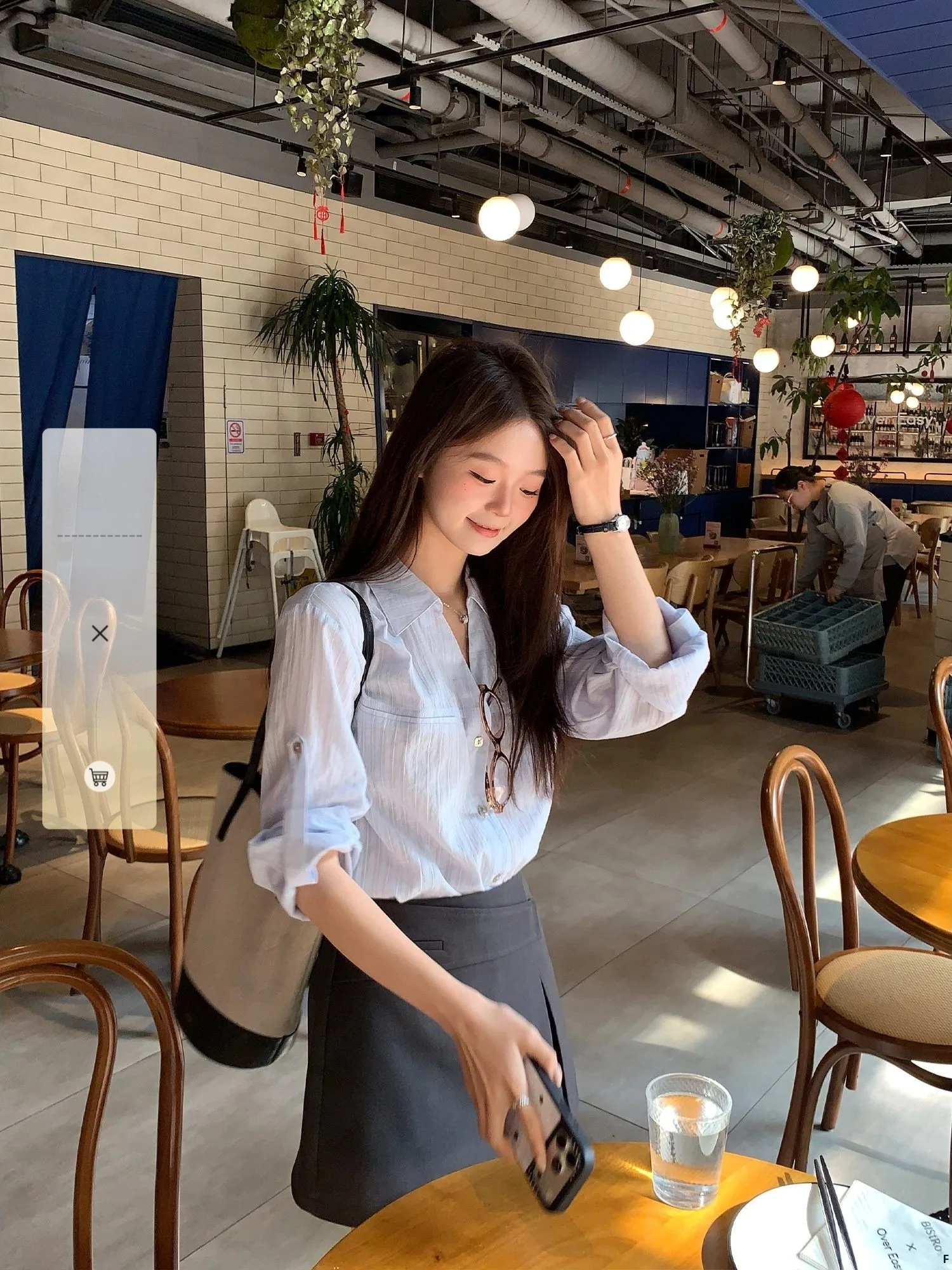 Elegant Striped Long Sleeve Shirt Commute Design Korean Style Cotton Women's Spring Fashionable Top Small Size Early Spring
Elegant Striped Long Sleeve Shirt Commute Design Korean Style Cotton Women's Spring Fashionable Top Small Size Early Spring