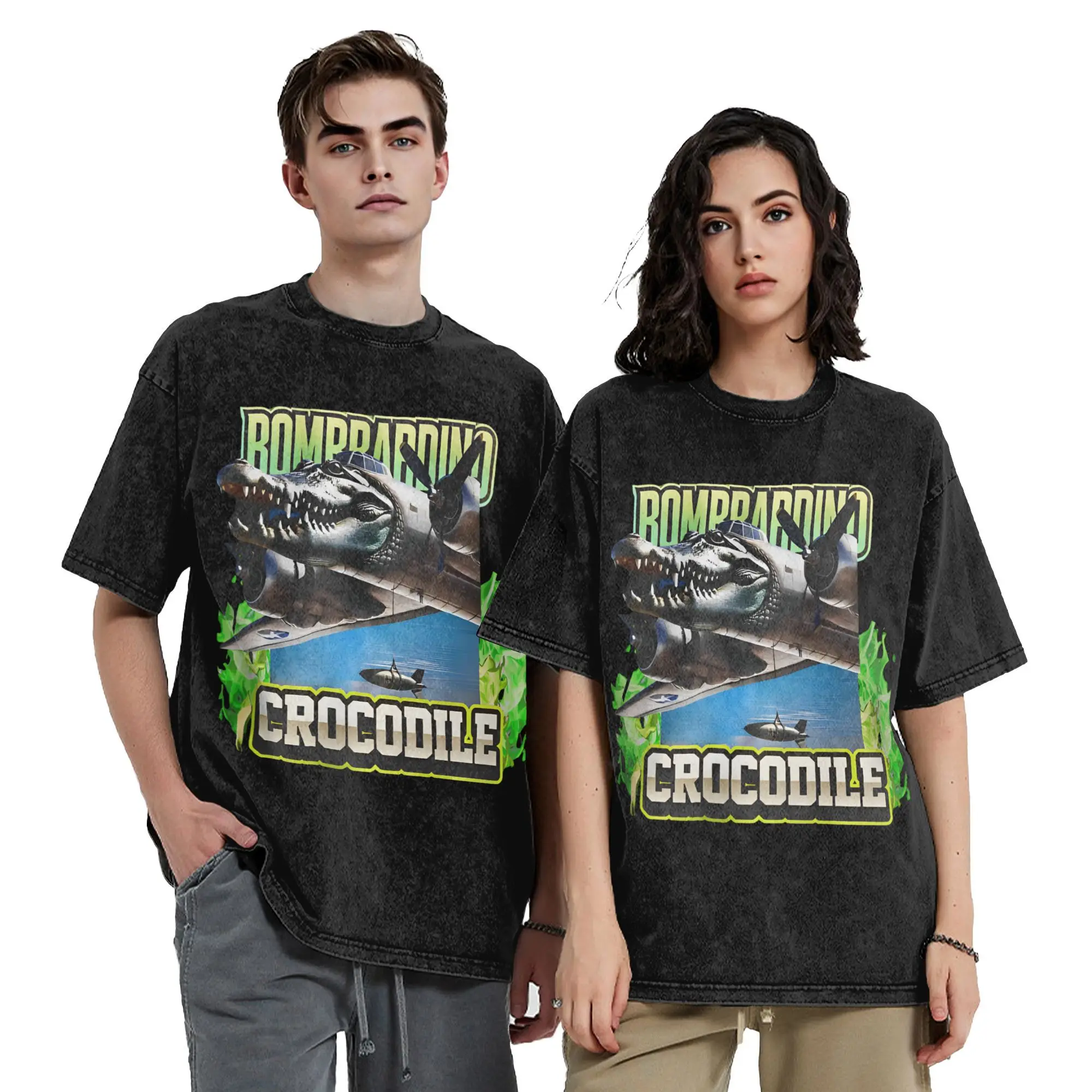 Bombardiro Crocodilo Italian Meme Vintage Washed T-Shirts Men Women Funny Brainrot Unique Pure Cotton Tee Shirt O Neck T Shirt
Bombardiro Crocodilo Italian Meme Vintage Washed T-Shirts Men Women Funny Brainrot Unique Pure Cotton Tee Shirt O Neck T Shirt