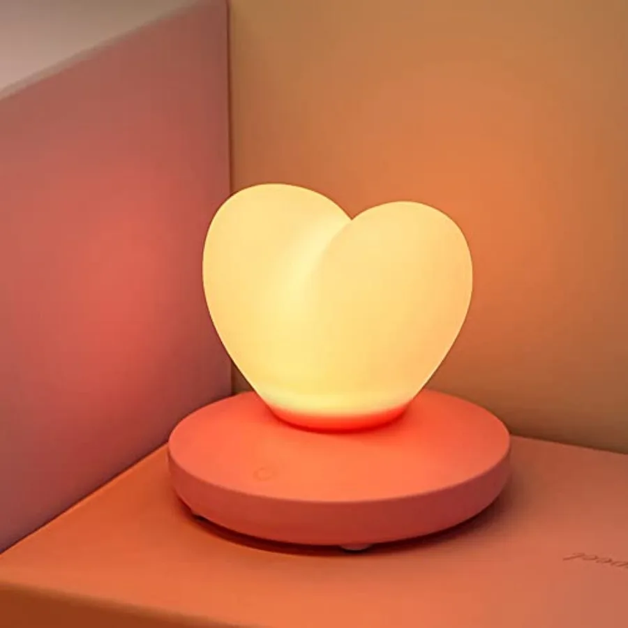 Heart Shaped Night Light, Cute Lamp, USB Rechargeable Bedside Lamp, 3 Gear Touch, Portable Love Heart Silicone Lights, Gift for
Heart Shaped Night Light, Cute Lamp, USB Rechargeable Bedside Lamp, 3 Gear Touch, Portable Love Heart Silicone Lights, Gift for