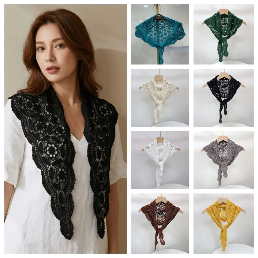 Fake Collar Knitted Triangle Scarf Ethnic Style White Crochet Flower Scarves Clothes Decoration Korean Style Fart Curtain Women
Fake Collar Knitted Triangle Scarf Ethnic Style White Crochet Flower Scarves Clothes Decoration Korean Style Fart Curtain Women