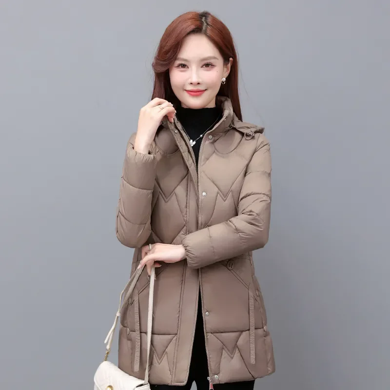 Autumn Winter New Down Cotton-Padded Jacket Women's Overcoat Mid-Length Korean Loose Slim Thick Warm Parka Hooded Cotton Coat
Autumn Winter New Down Cotton-Padded Jacket Women's Overcoat Mid-Length Korean Loose Slim Thick Warm Parka Hooded Cotton Coat