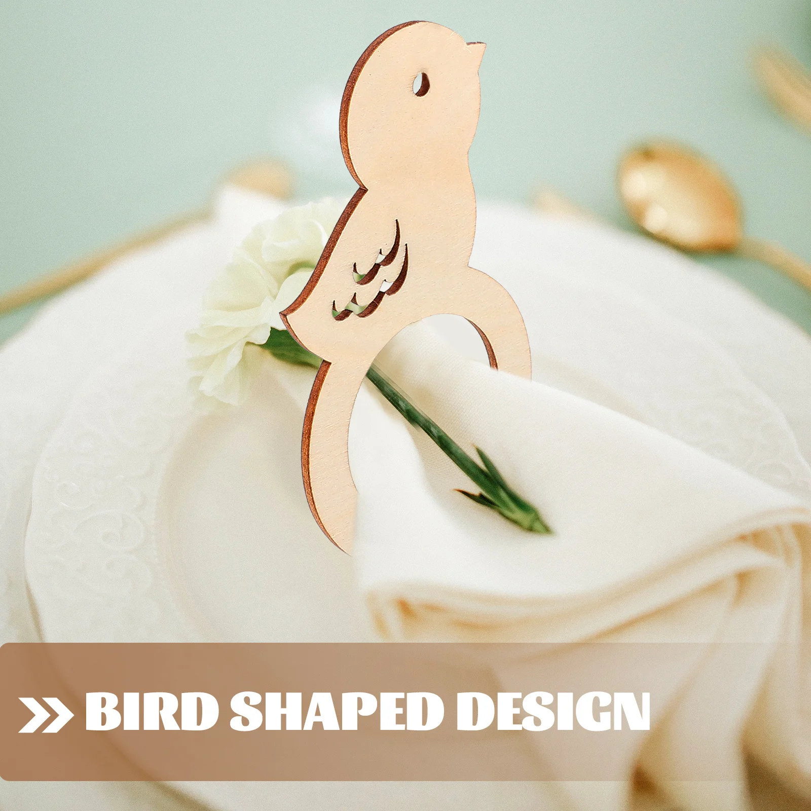20Pcs Wood Napkin Rings Elegant Bird Design Table Decoration for Family Dinner Festival Napkin Ring Decor Accessory
20Pcs Wood Napkin Rings Elegant Bird Design Table Decoration for Family Dinner Festival Napkin Ring Decor Accessory